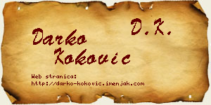 Darko Koković vizit kartica